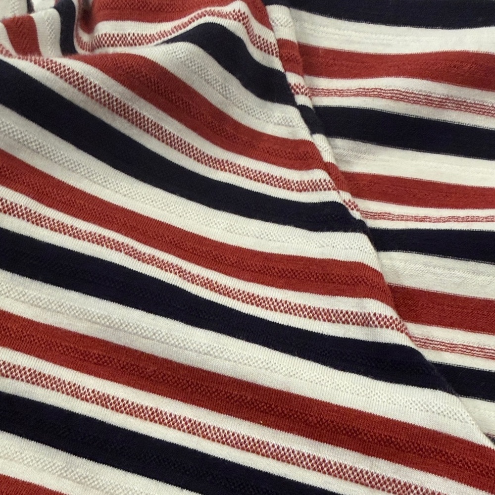 Free People Striped Hooded Tee in Red, Navy & White - Picture 4 of 4